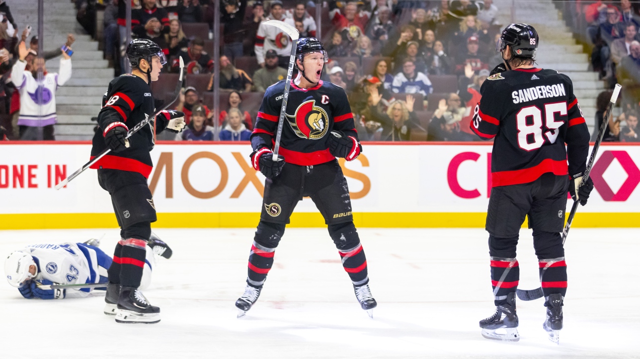 NHL: Second double in two nights for Brady Tkachuk in 5-2 win over Lightning