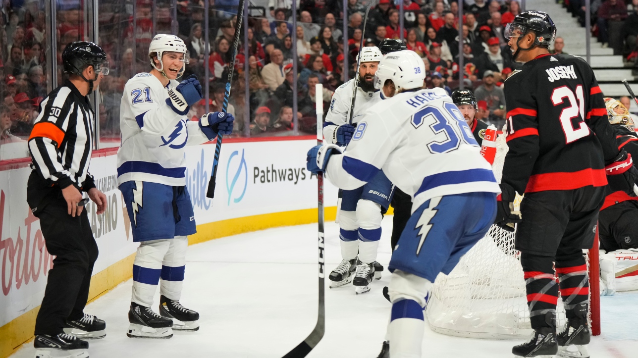NHL: Senators were defeated 6 to 4 by Lightning.  Brayden Point hat trick