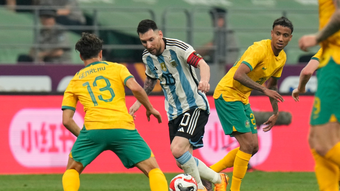 Soccer: Messi’s Argentina beat Australia 2-0 in a friendly