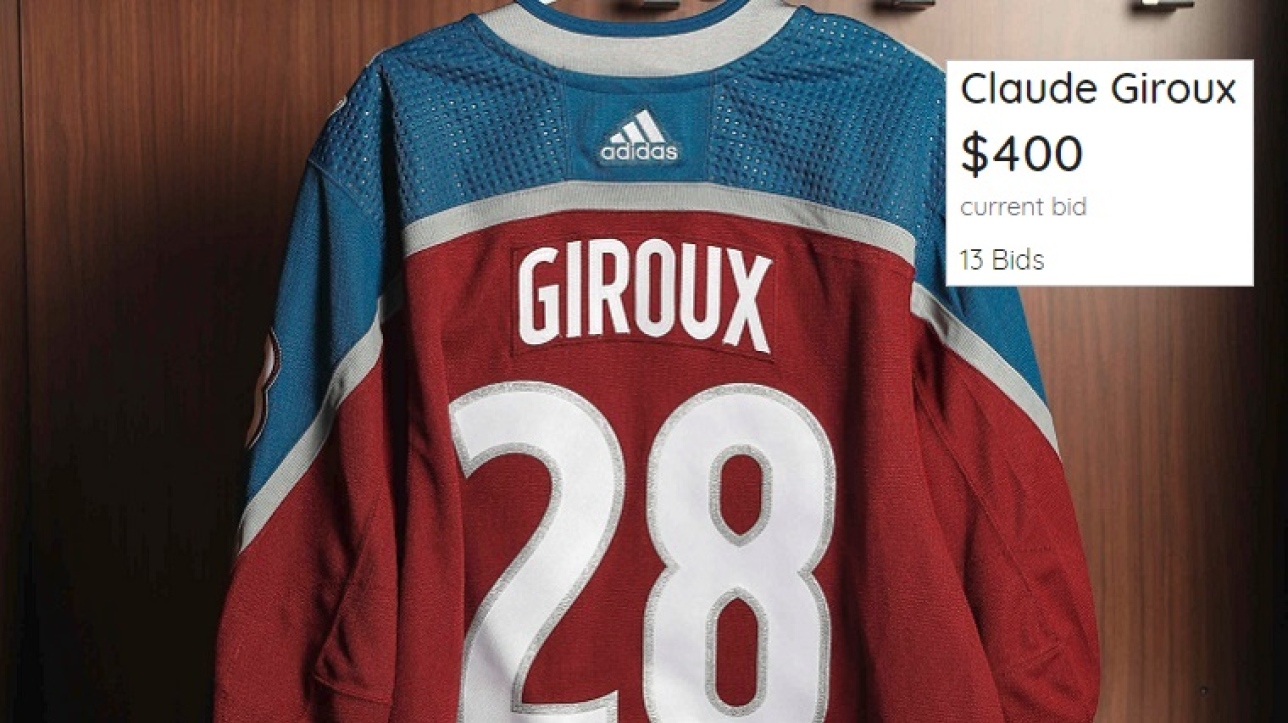 The Avs are auctioning off team-issued jerseys for the Kroenke