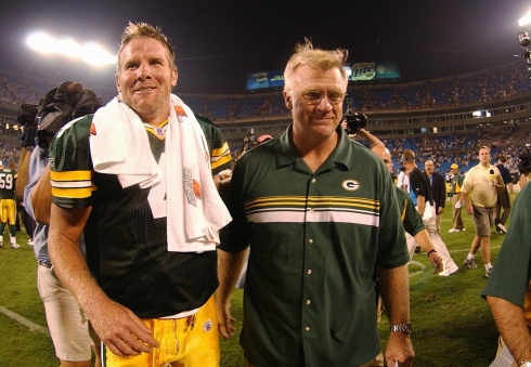 Brett Favre et Mike Sherman en 2004