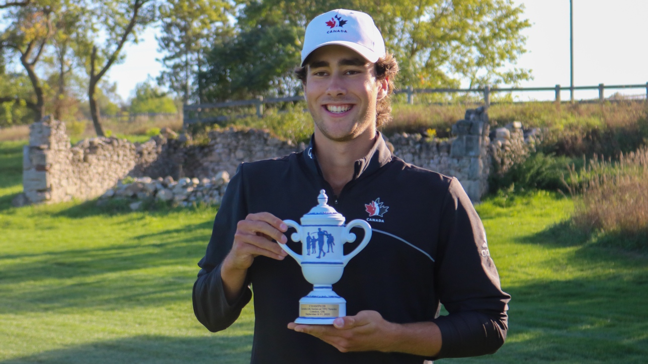 Laurent Desmarchais est parmi les meneurs du Québec pour accéder à la PGA |  RDS.ca