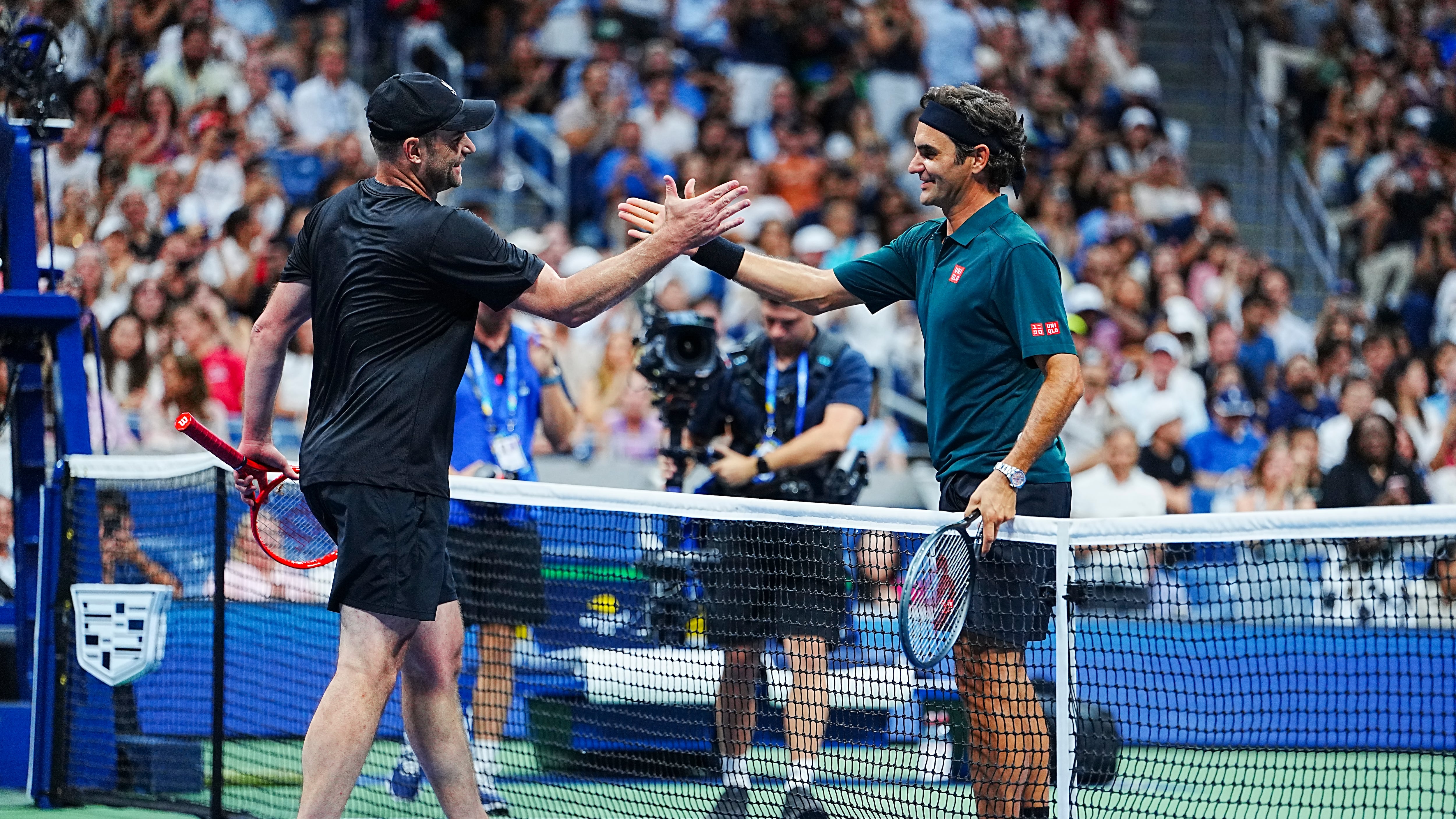 Andy Roddick et Roger Federer