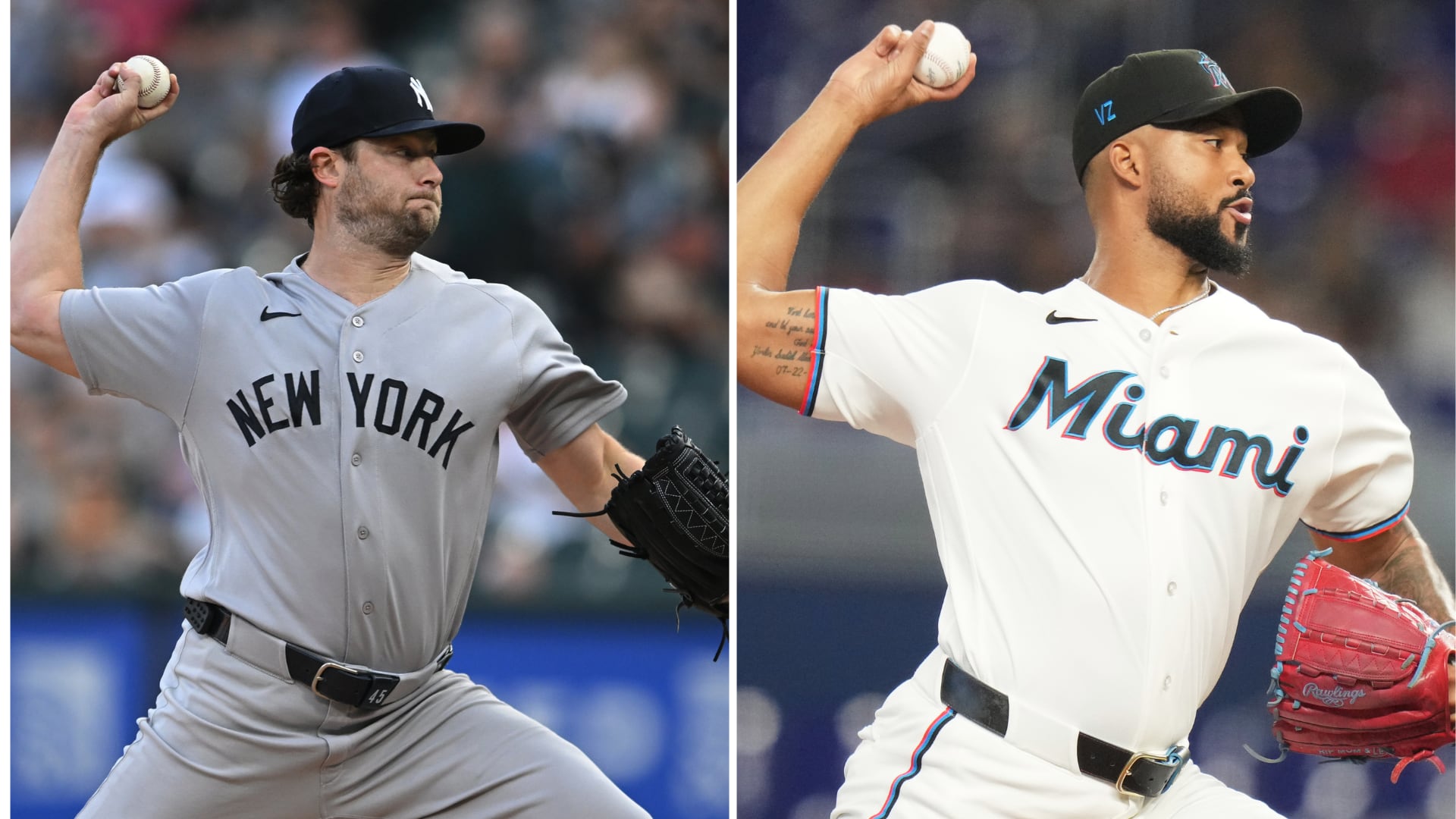 Gerrit Cole et Sandy Alcantara