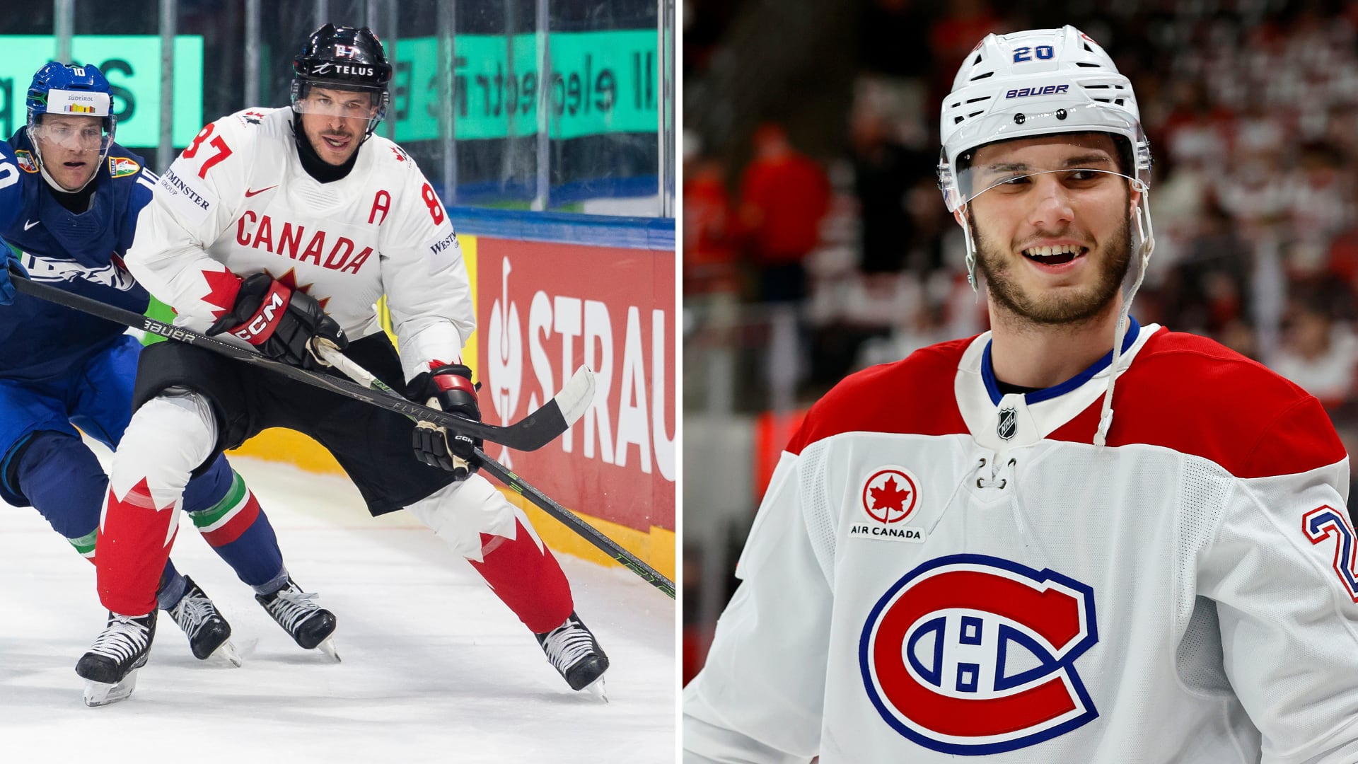 Sidney Crosby et Juraj Slafkovsky