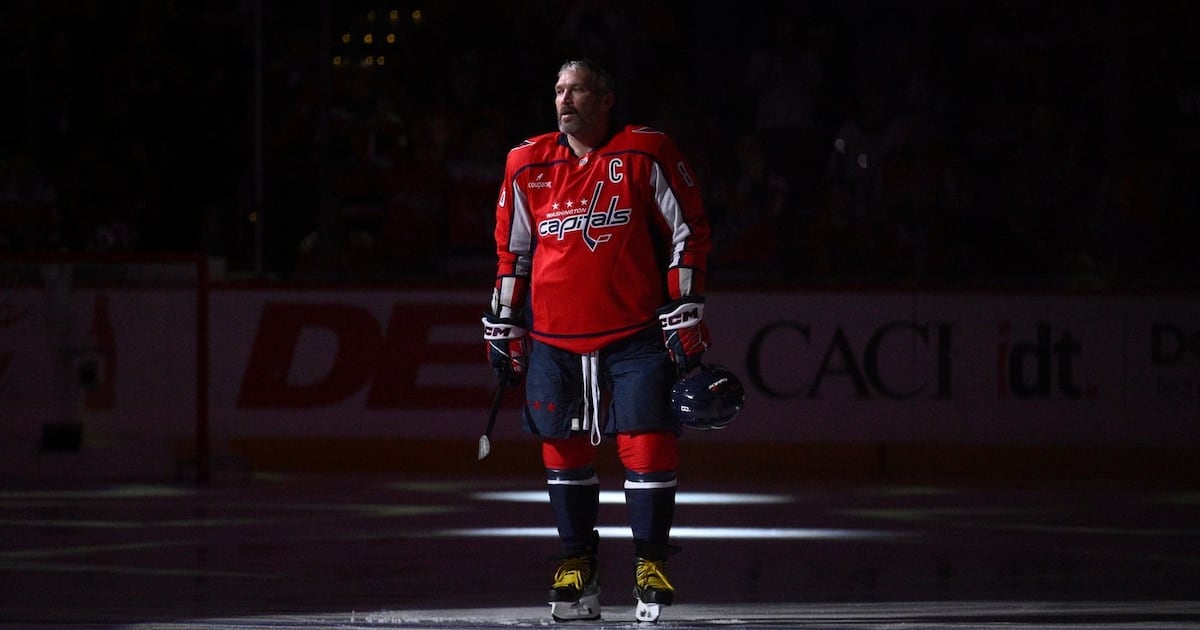 Alex Ovechkin on the ice.
