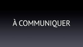 À communiquer