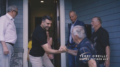 Numéro retiré : Bergeron surpris par des légendes des Bruins