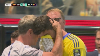 En larmes, Courtois doit quitter le match