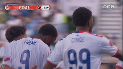 Trois buts, une remontée : le spectacle Loïc Kwemi