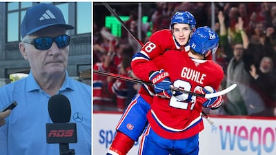 Larry Robinson offre un conseil à Lane Hutson