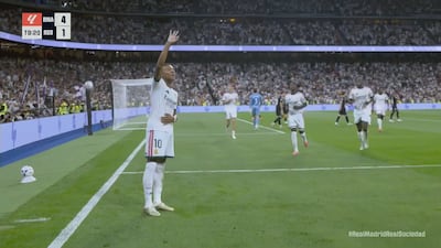 Un 100e but avec le Real pour Mbappé