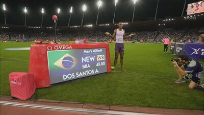 Dos Santos le plus rapide au monde au 400 m haies