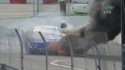 Un bolide en flammes au Grand Prix de Trois-Rivières