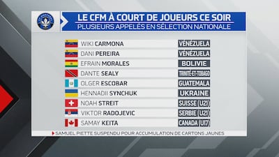 Un CFM décimé pour stopper la séquence de défaites