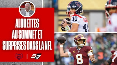 Les Alouettes en tête et un dimanche surprenant dans la NFL
